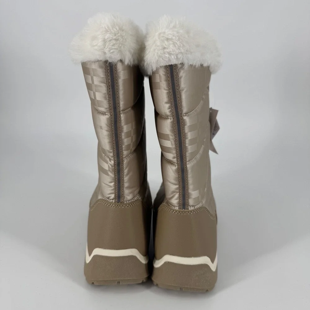 Lands' End Youth‎ 7 Winter Snow Boots Faux Fur Thermolite Women 8–8.5